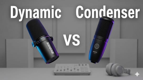 Podcast 該選動圈還是電容麥克風？新手看懂差異與選購重點